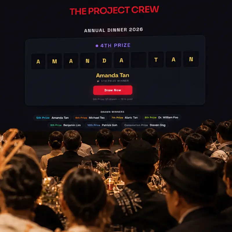 Digital Lucky Draw - Digital Event Tools by The Project Crew
