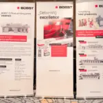 Pull-up banner displays at the BOBST Vietnam Packaging Industry Roadshow 2026